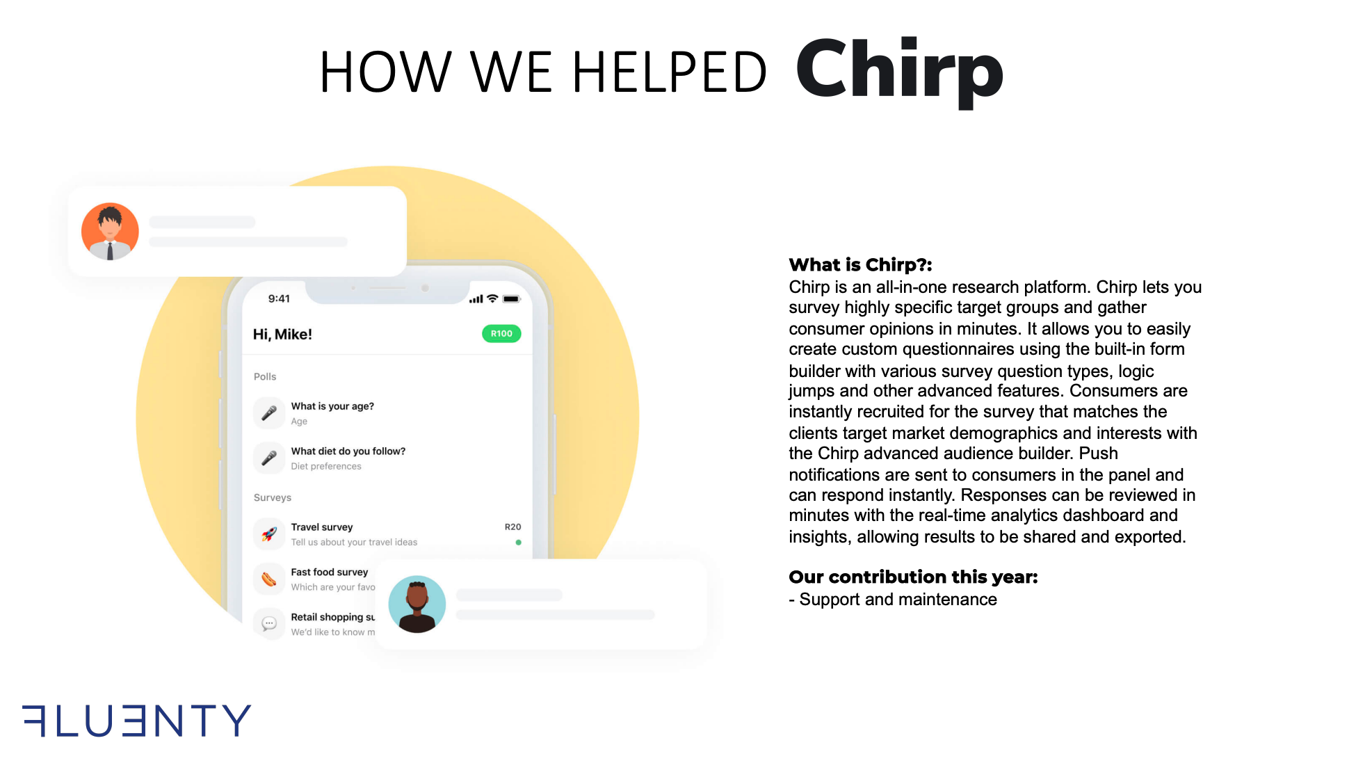 Chirp product screenshot