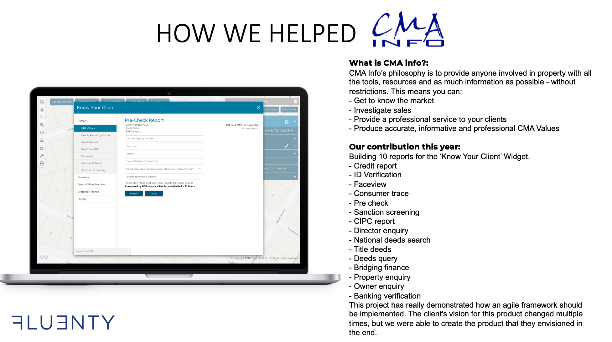 CMA Info product screenshot